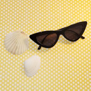 New - Womens Black Cat Eye Polarized UV Protection Sporty Sunglasses